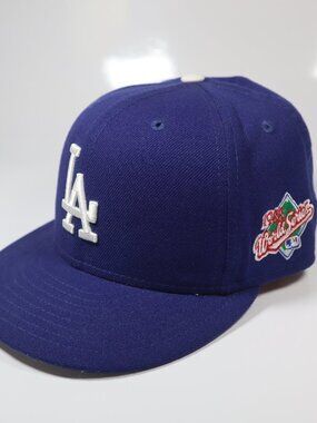 New Era 59FIFTY Los Angeles Dodgers 1988 World Series 100% Royal Blue Hat Size 7